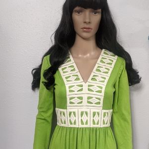 Vintage 1970s Eve le Coq California Hostess Dress